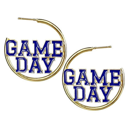 game day hoop earrings - basil boutique