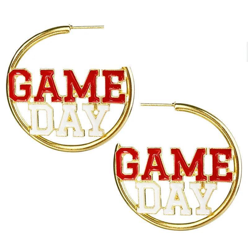 game day hoop earrings - basil boutique