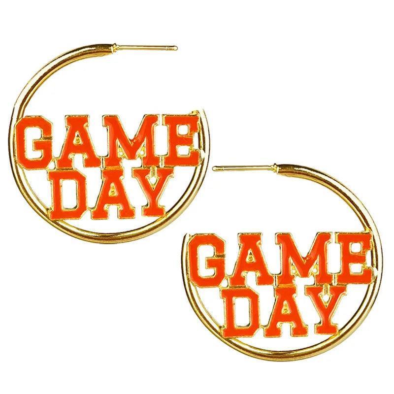 game day hoop earrings - basil boutique