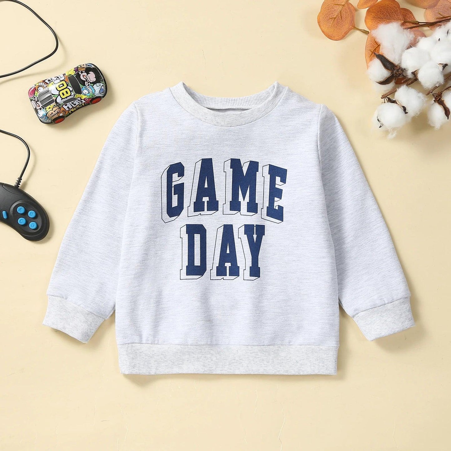 game day kids crew sweatshirt - basil boutique