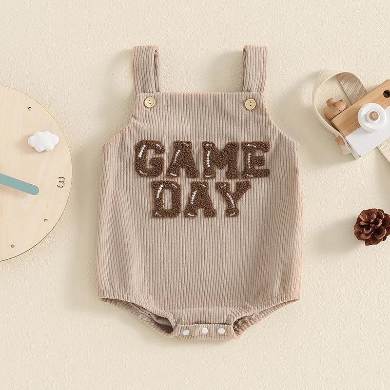 game day overall onesie - basil boutique