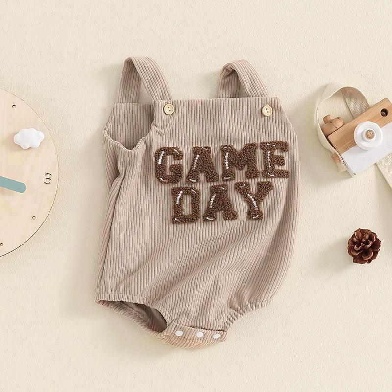 game day overall onesie - basil boutique