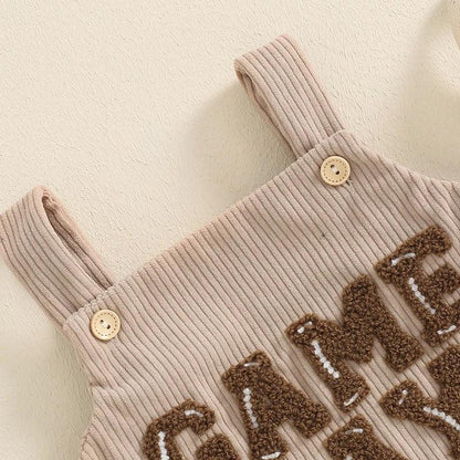 game day overall onesie - basil boutique