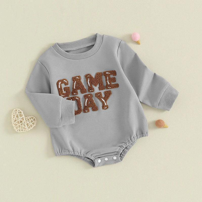 game day patch onesie - basil boutique