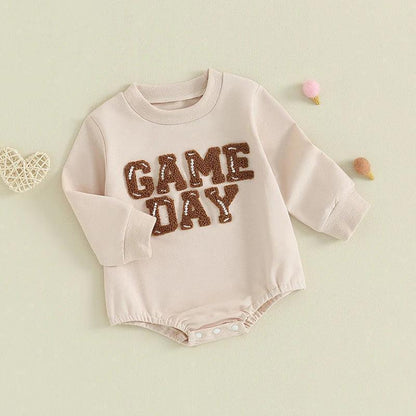 game day patch onesie - basil boutique