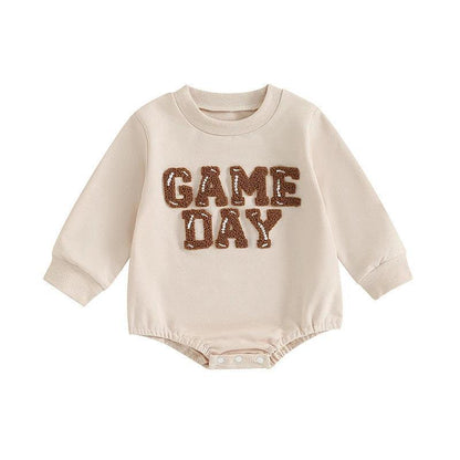 game day patch onesie - basil boutique