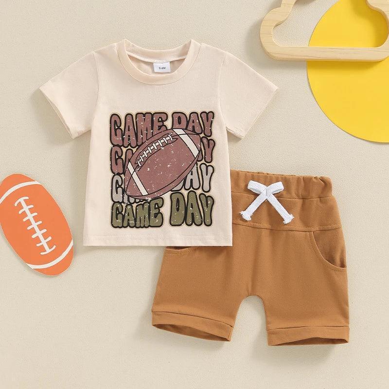 game day retro kids outfit - basil boutique