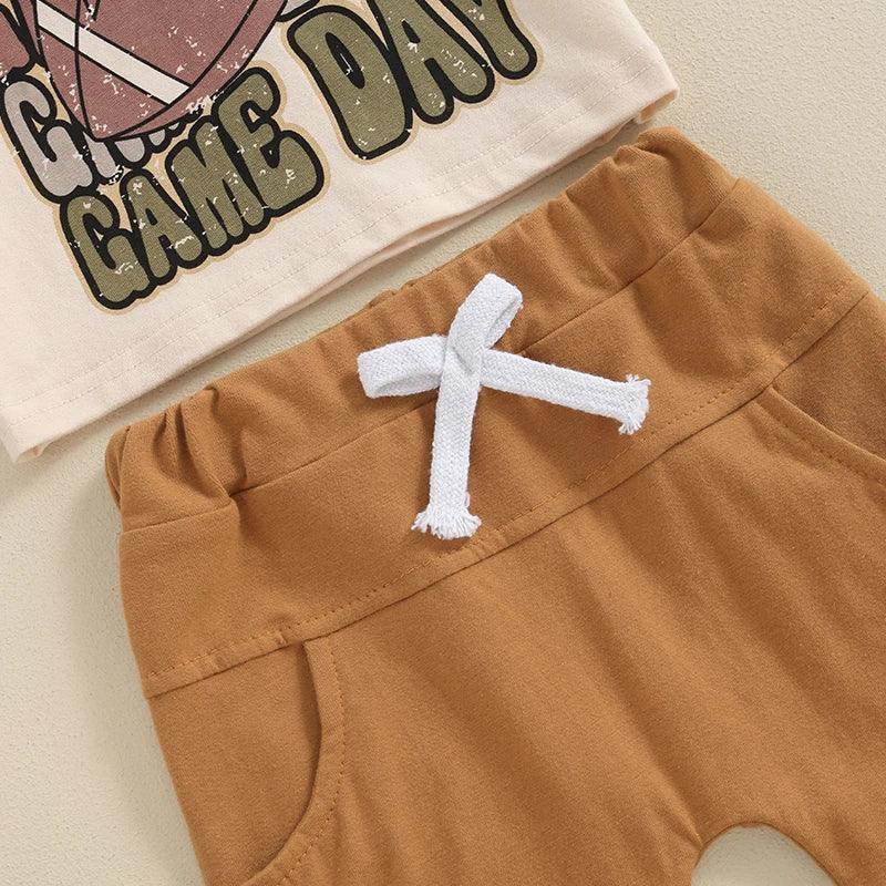 game day retro kids outfit - basil boutique