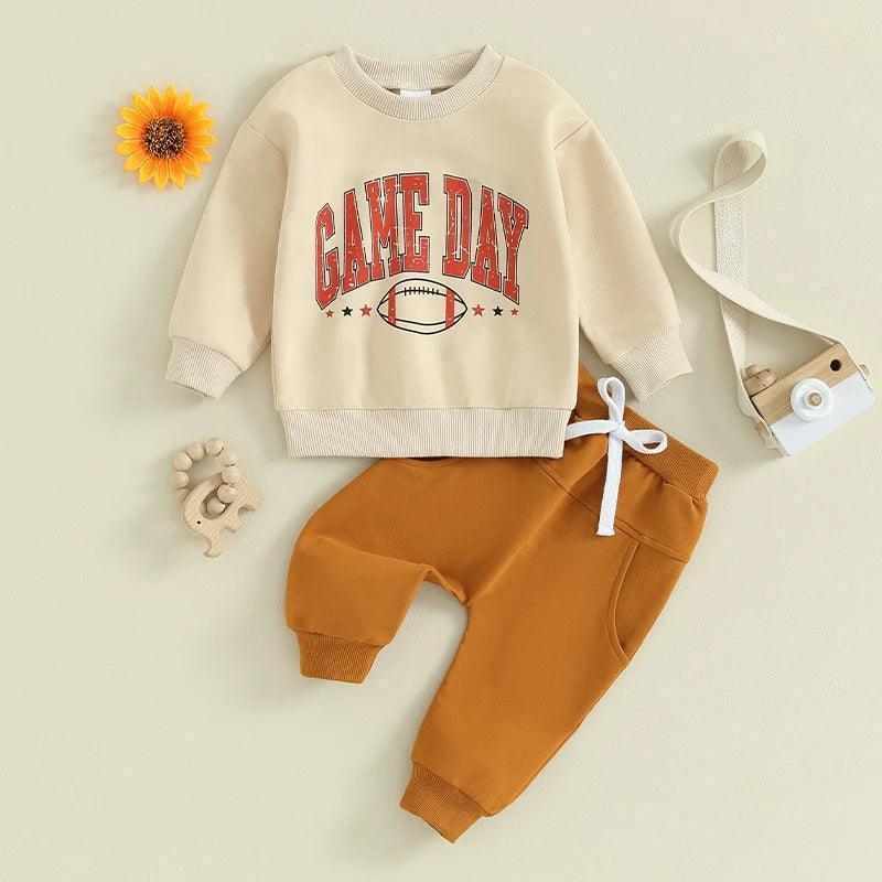game day vintage kids outfit - basil boutique