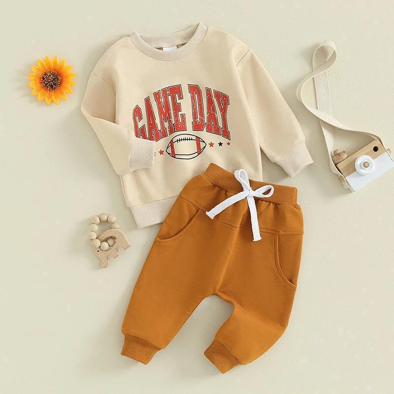game day vintage kids outfit - basil boutique