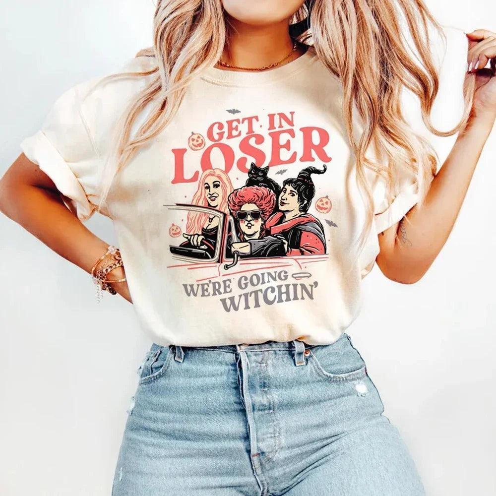 get in loser halloween t-shirt - basil boutique