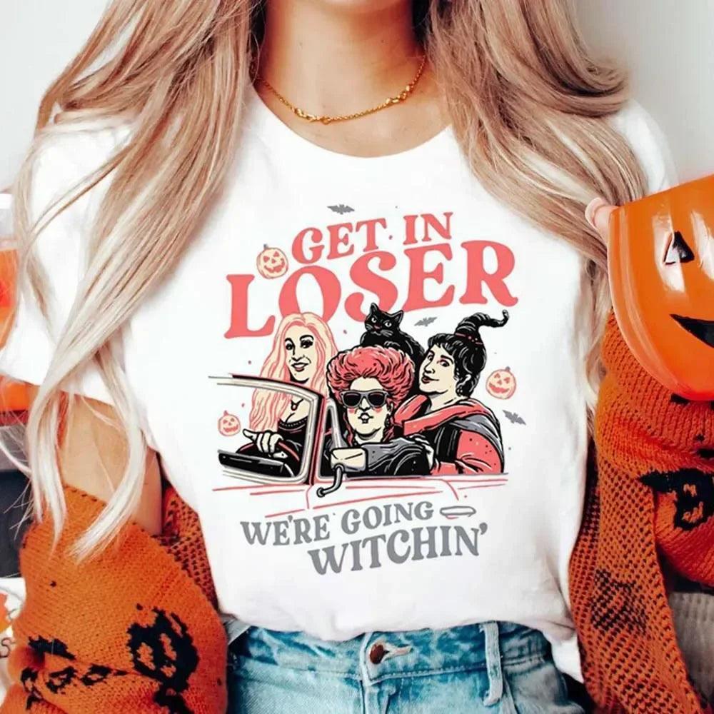 get in loser halloween t-shirt - basil boutique