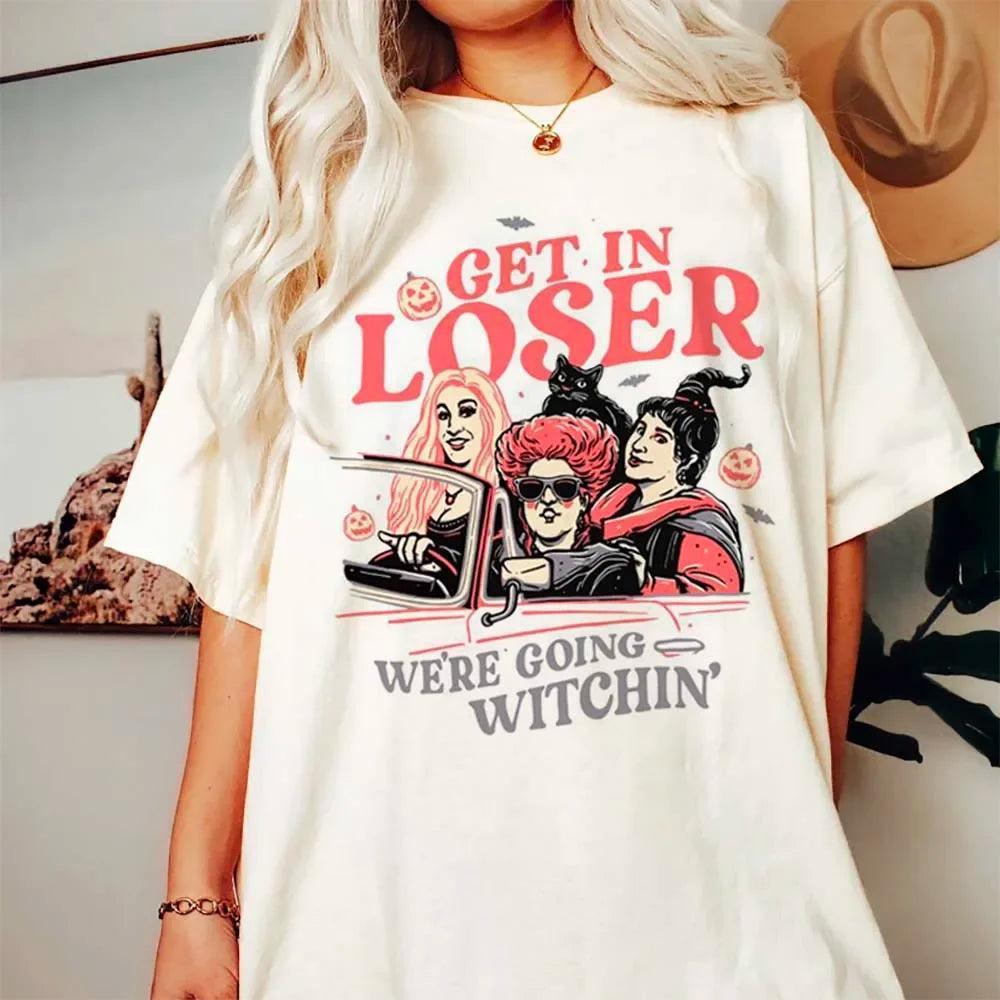 get in loser halloween t-shirt - basil boutique