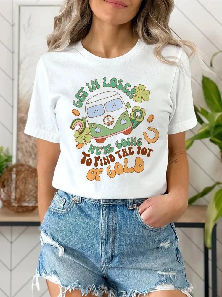 get in loser we're going to find the pot of gold t-shirt - basil boutique