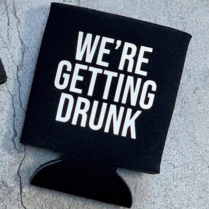 getting drunk + married koozies - basil boutique