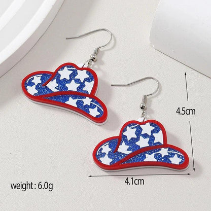 getting rowdy patriotic earrings - basil boutique