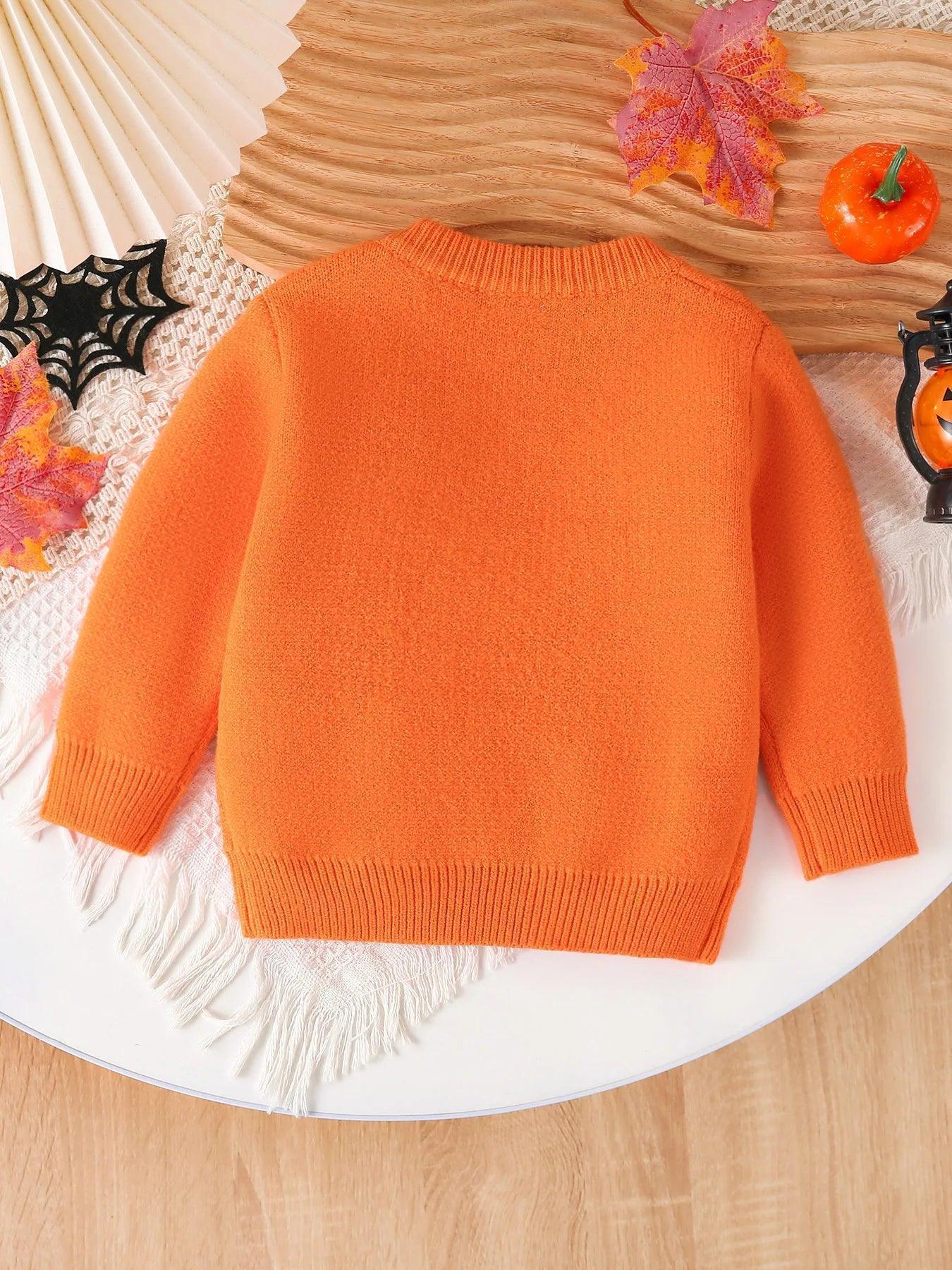 ghost knit kids crew sweater - basil boutique