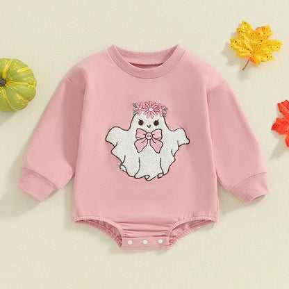 ghosts + bows onesie - basil boutique