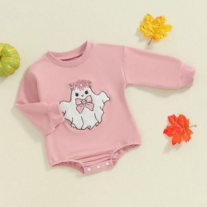 ghosts + bows onesie - basil boutique