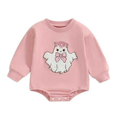 ghosts + bows onesie - basil boutique