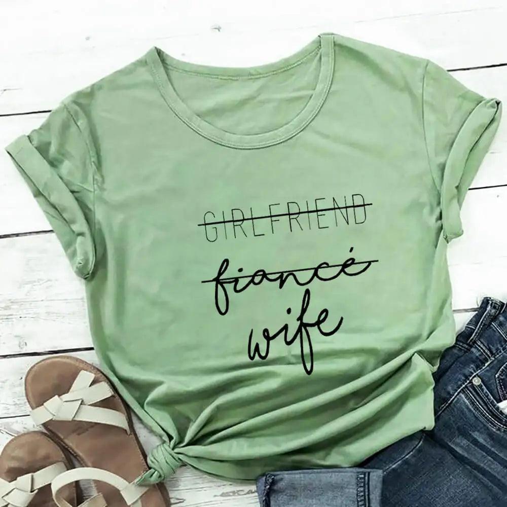 girlfriend, fiance, wife t-shirt - basil boutique