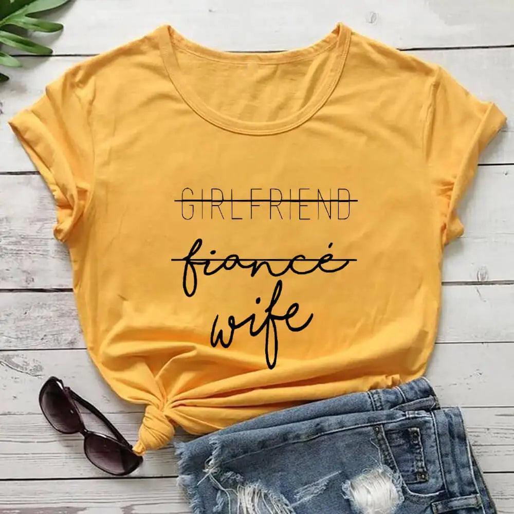 girlfriend, fiance, wife t-shirt - basil boutique