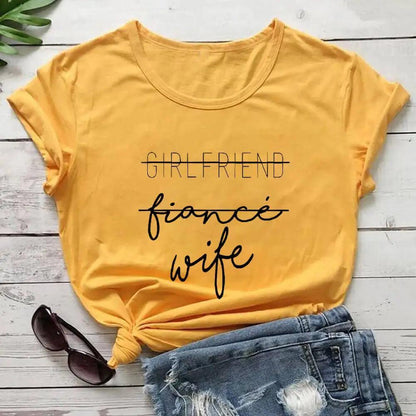 girlfriend, fiance, wife t-shirt - basil boutique