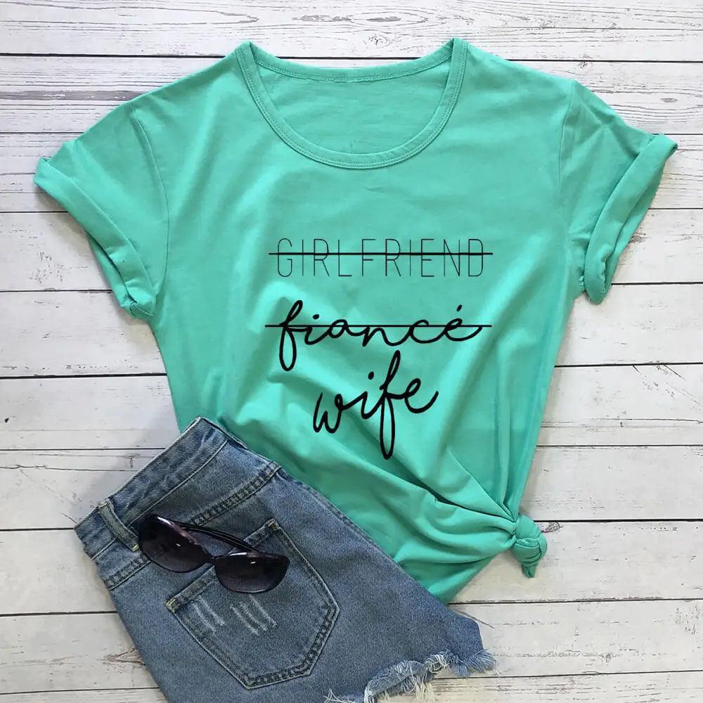 girlfriend, fiance, wife t-shirt - basil boutique