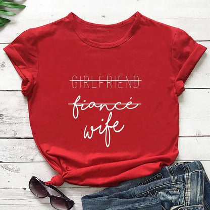 girlfriend, fiance, wife t-shirt - basil boutique