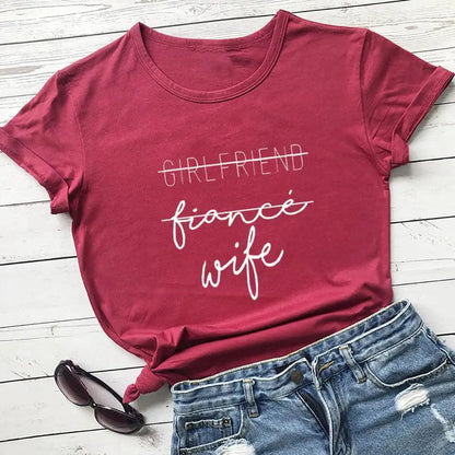 girlfriend, fiance, wife t-shirt - basil boutique