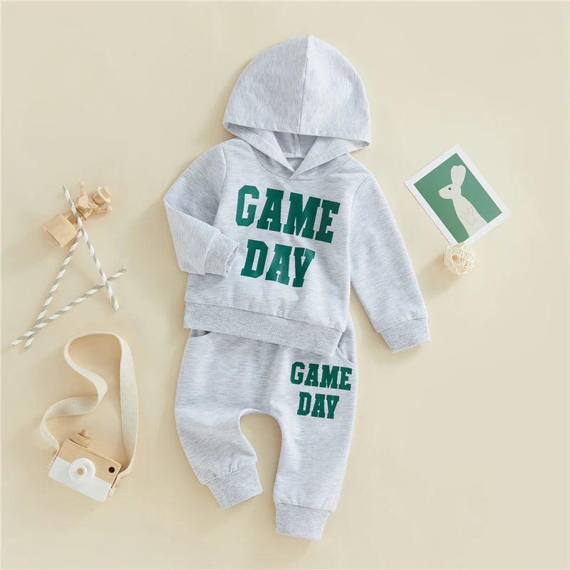 go green game day kids outfit - basil boutique