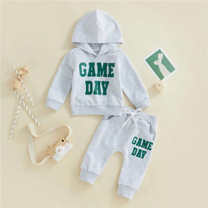 go green game day kids outfit - basil boutique