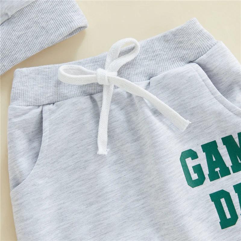 go green game day kids outfit - basil boutique