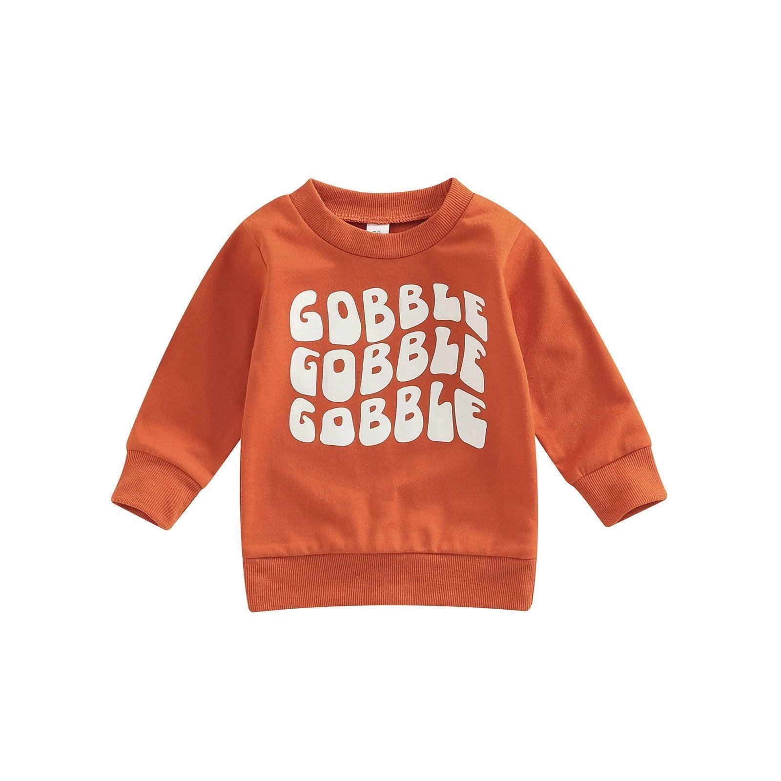 gobble retro kids crew sweatshirt - basil boutique