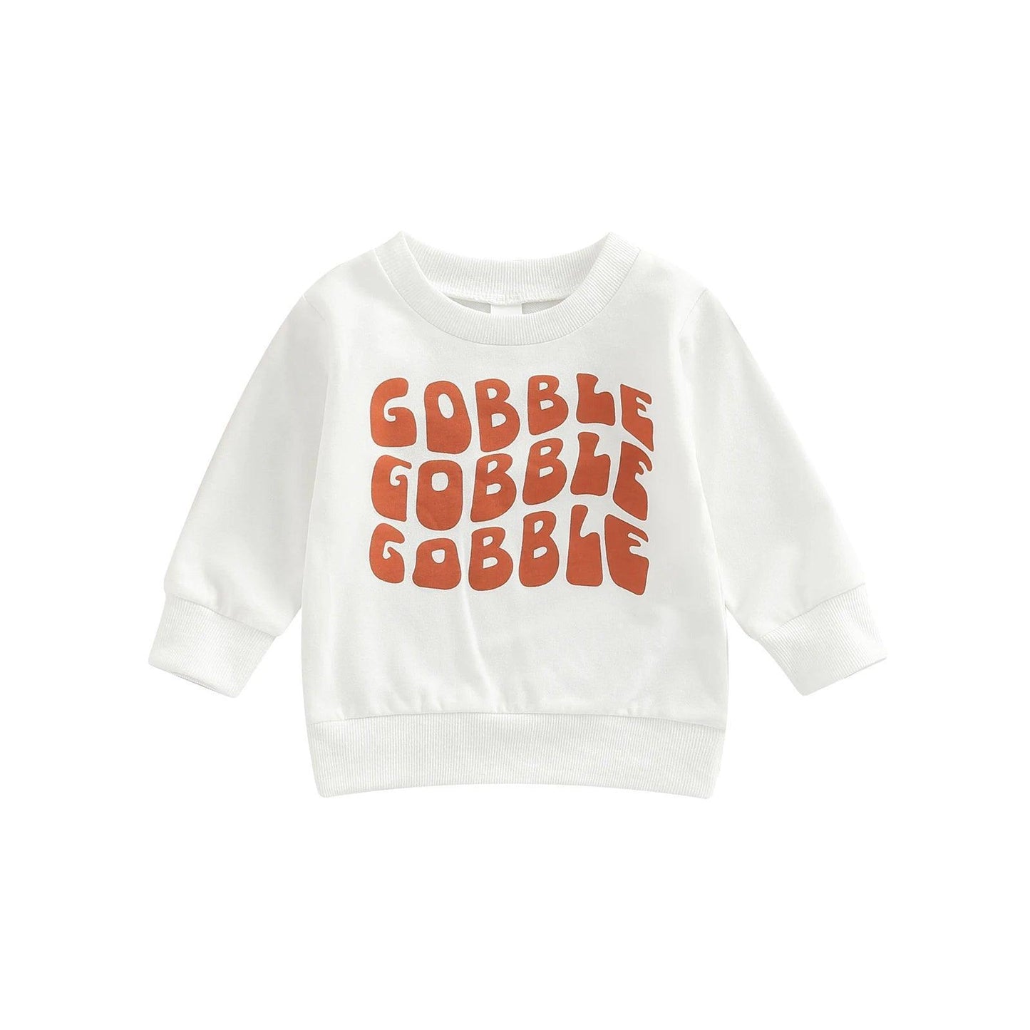 gobble retro kids crew sweatshirt - basil boutique