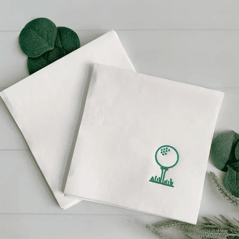 golf tee cocktail napkins - basil boutique