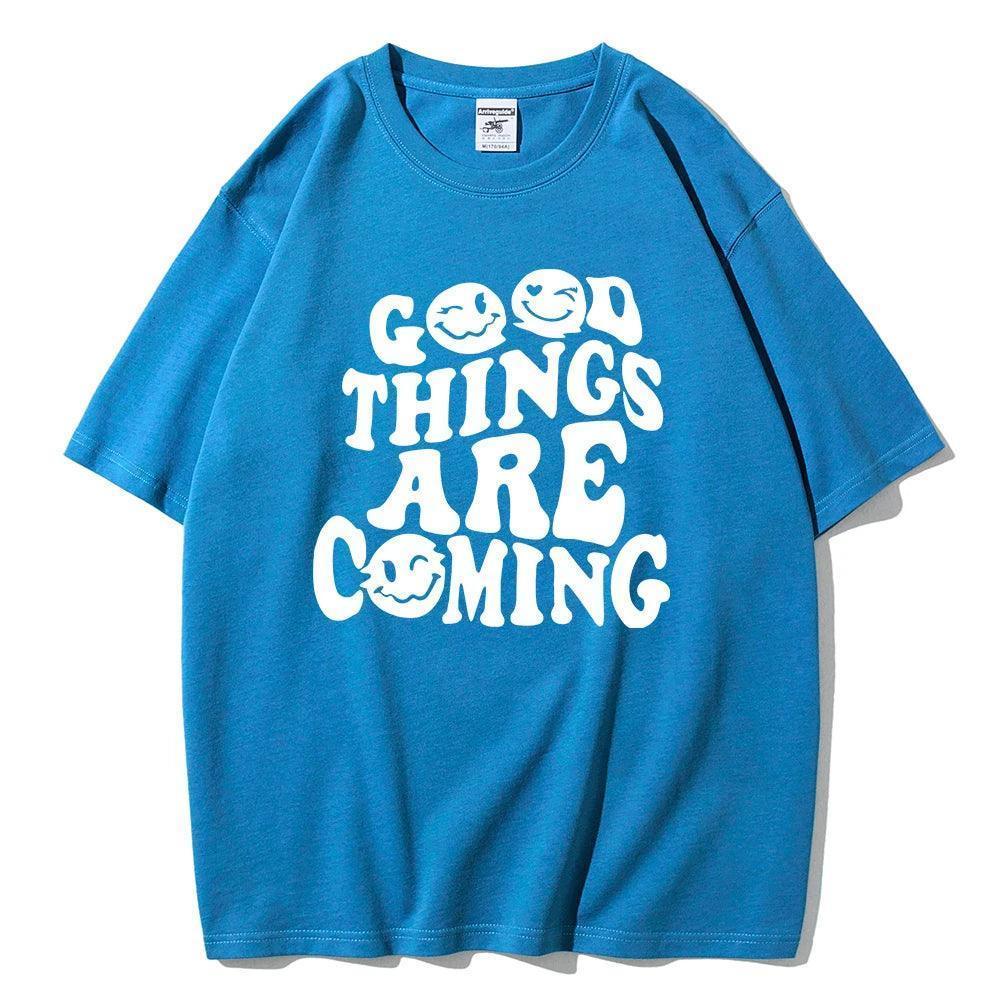 good things are coming oversized t-shirt - basil boutique