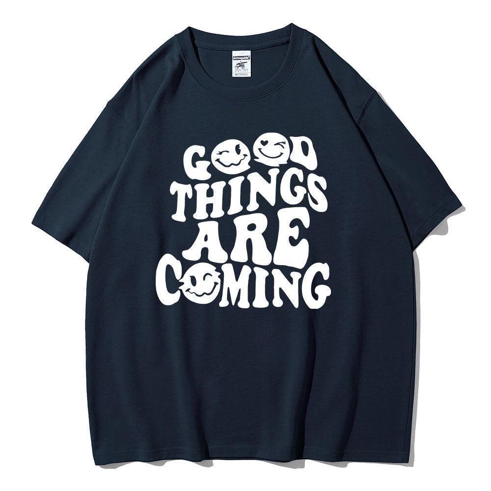 good things are coming oversized t-shirt - basil boutique