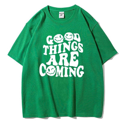 good things are coming oversized t-shirt - basil boutique