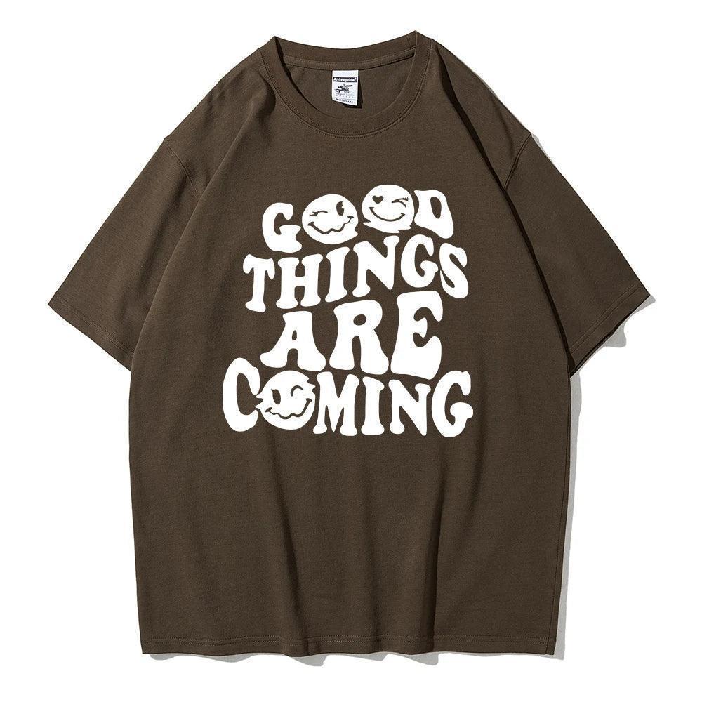 good things are coming oversized t-shirt - basil boutique