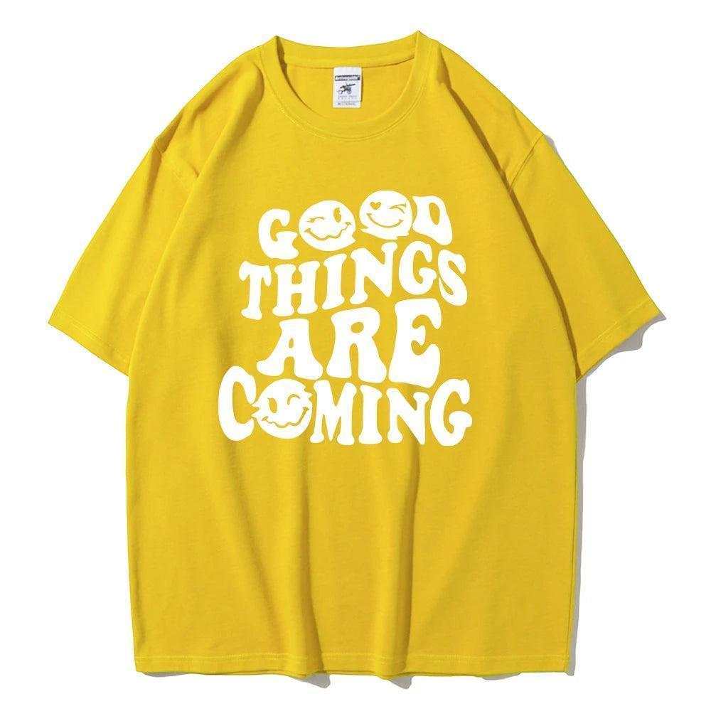 good things are coming oversized t-shirt - basil boutique