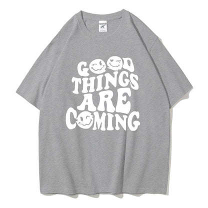 good things are coming oversized t-shirt - basil boutique