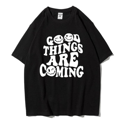 good things are coming oversized t-shirt - basil boutique