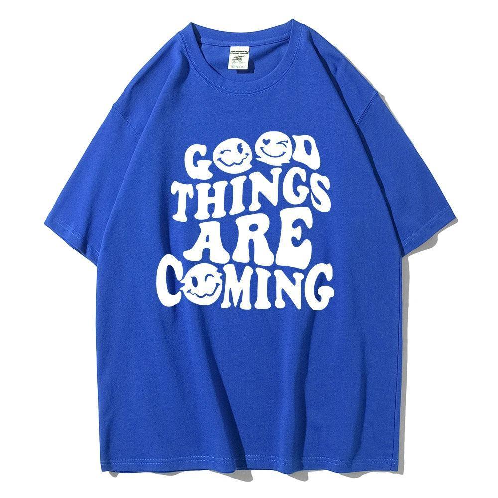 good things are coming oversized t-shirt - basil boutique