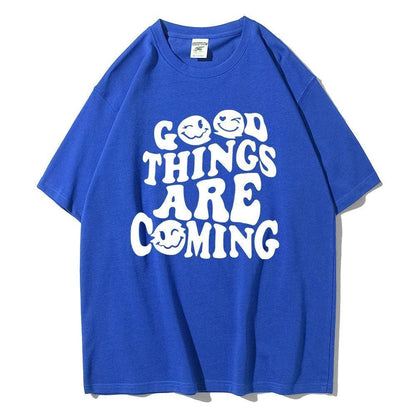 good things are coming oversized t-shirt - basil boutique