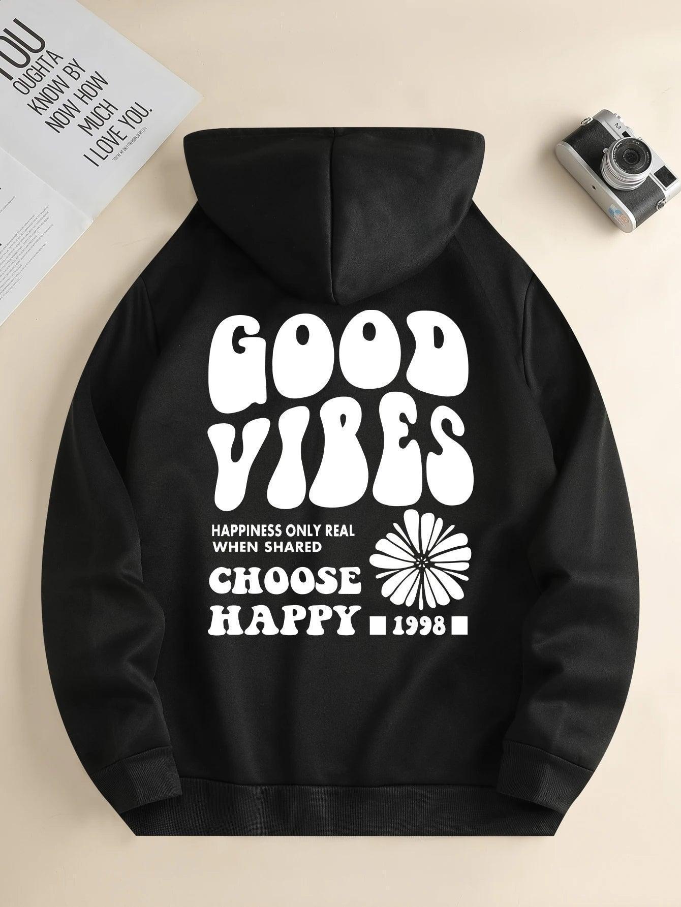 good vibes hoodie - basil boutique