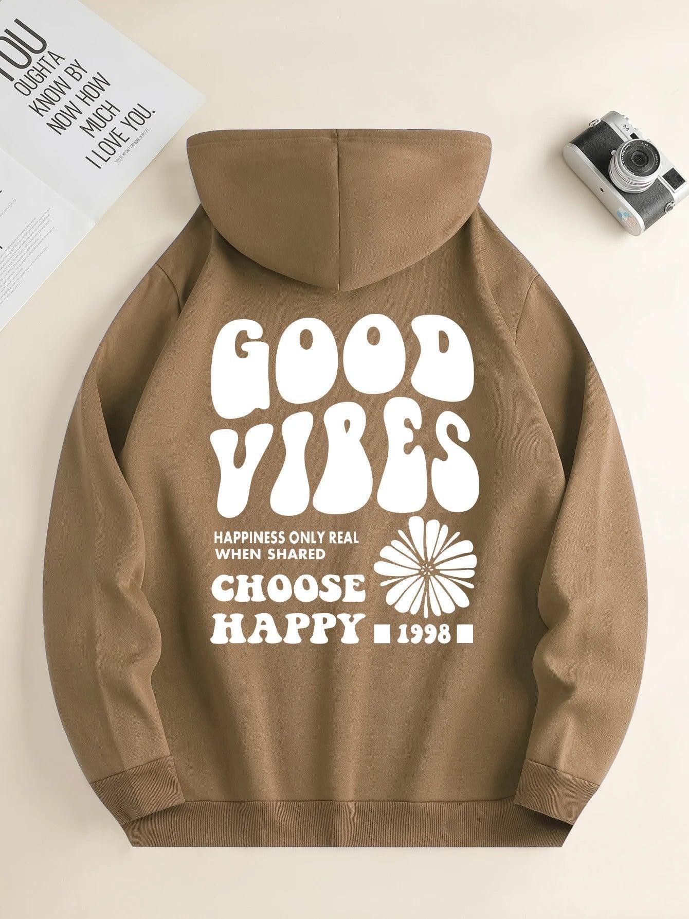 good vibes hoodie - basil boutique