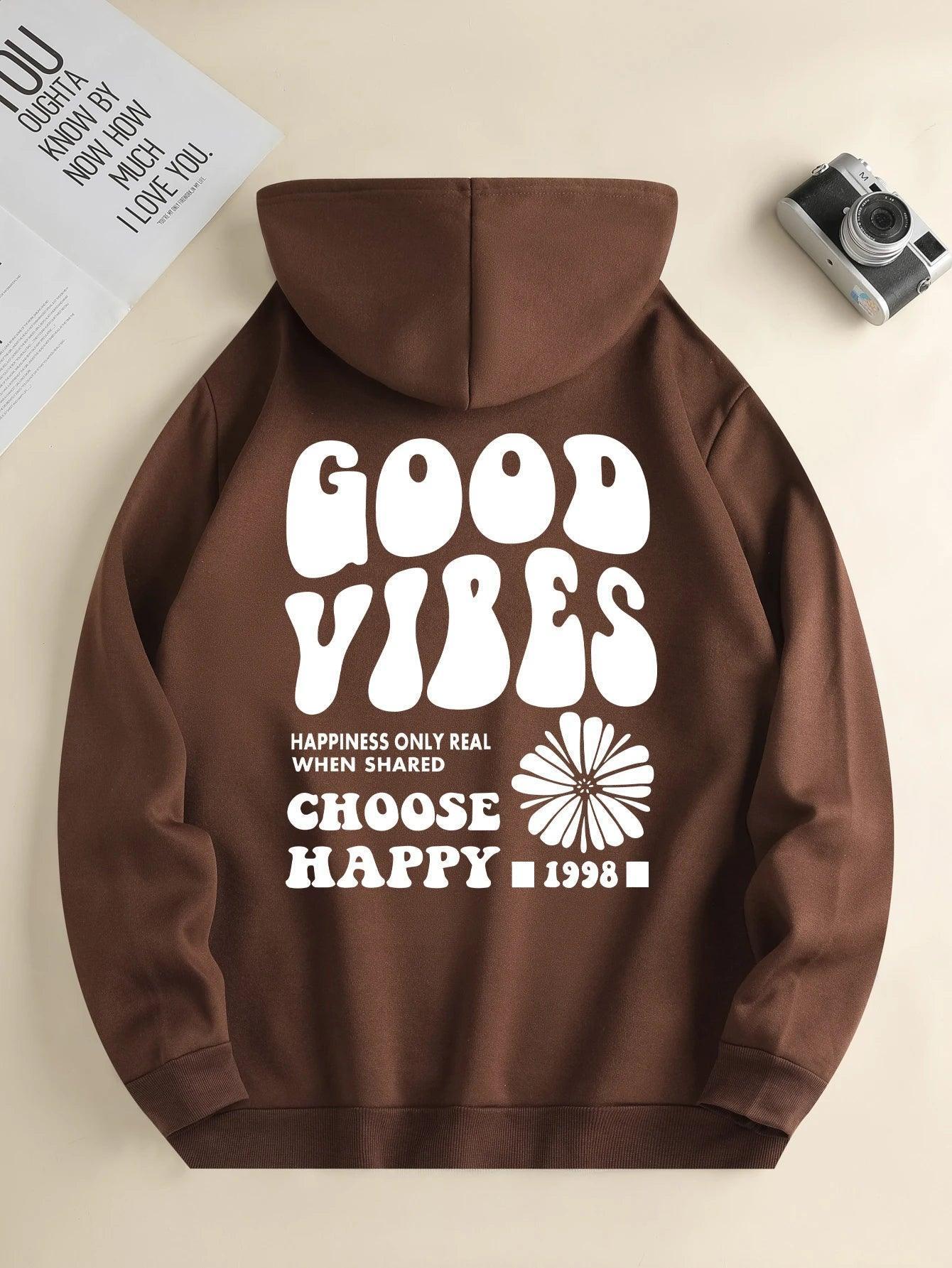 good vibes hoodie - basil boutique