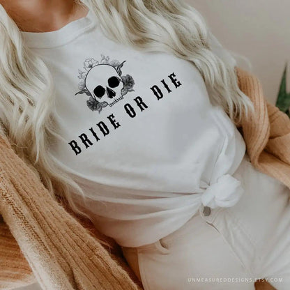 gothic skull bachelorette party t-shirts - basil boutique