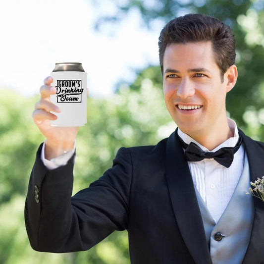 groom + groom's drinking team koozies - basil boutique